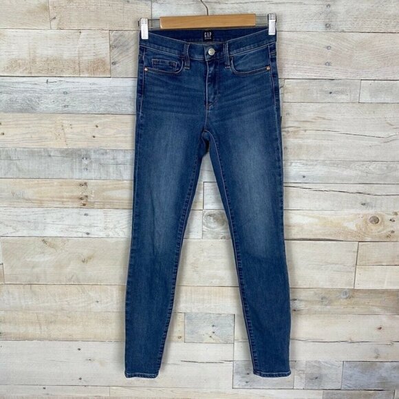 Gap Womens True Skinny Jeans Blue Jeans 24 - Picture 1 of 8